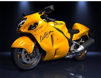 3D Product Renders - In-Scene Placement- Motorcycle Bike Example_