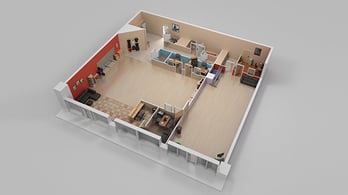 3D colored floor plans - Convert your blueprints - CAD files - architectural drawings - Services 