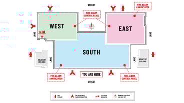 Colored Emergency Response Maps - Architectural Floor Plans copy