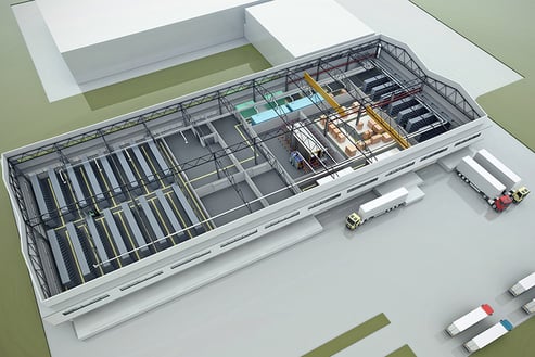 Warehouse 3D Render - 3D rendering services for marketing advertising presentations