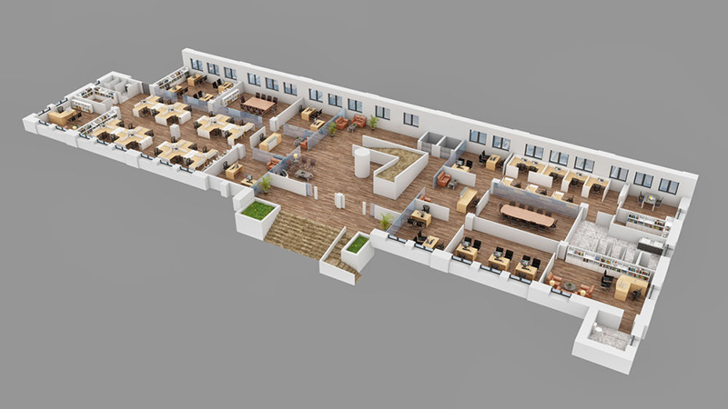 5 - 3D Architectural Floor Plans for Commercial Real Estate