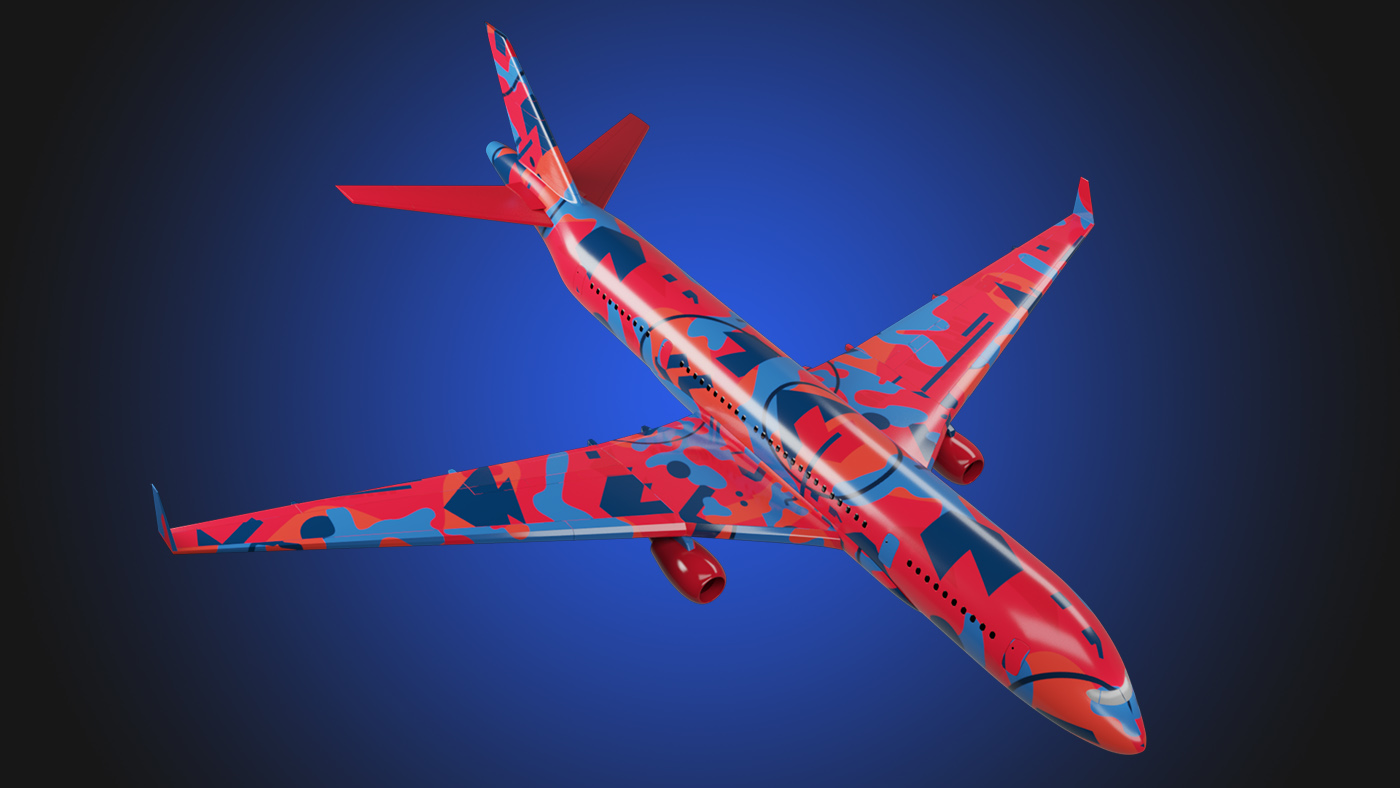 Aerospace 3D Rendering Services - 3D Aircraft Model Example - 3