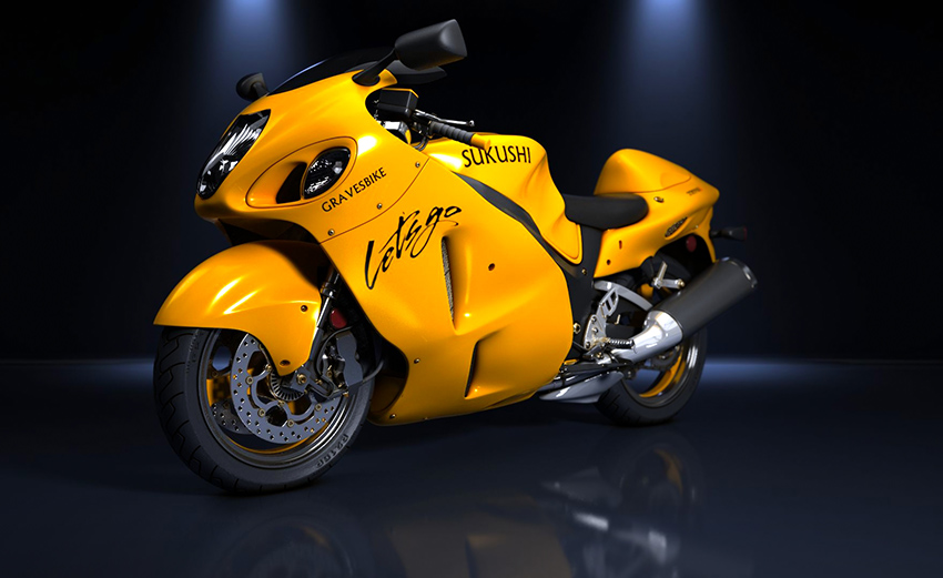 Automotive 3D Renders & 360 Spin Modeling Services - Motorcycle Example