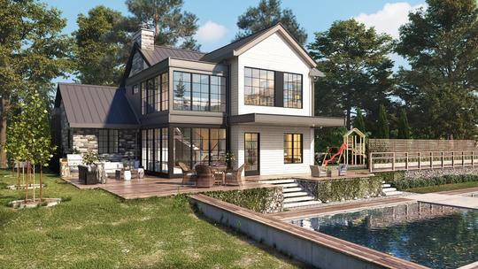 Residential Exterior 3D Rendering