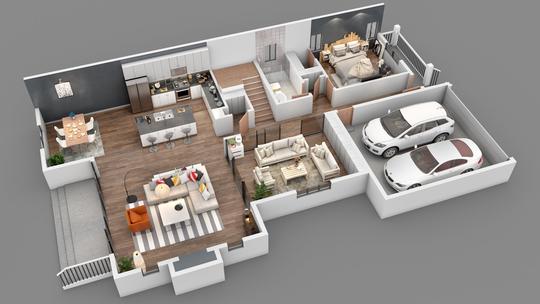 2D 3D Floor Plan Rendering Services Halo Renders