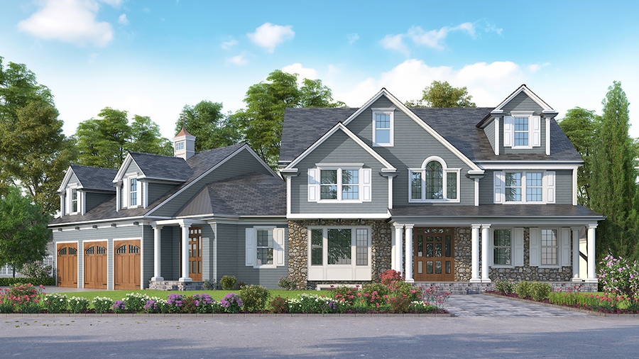 Residential House Exterior - 3D Architectural Real Estate Rendering - White Label Services